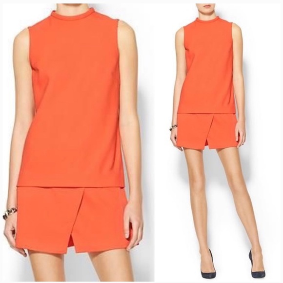 NWT Finders Keepers Orange Structured Mini Dress - Picture 1 of 10
